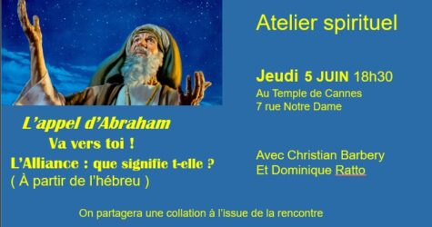 Atelier spirituel, Abraham, va vers toi