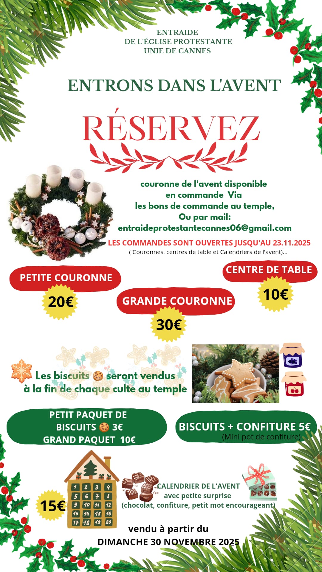 Commande couronne Entraide